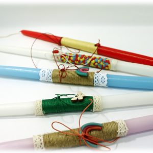 Λαμπάδα χειροποίητη